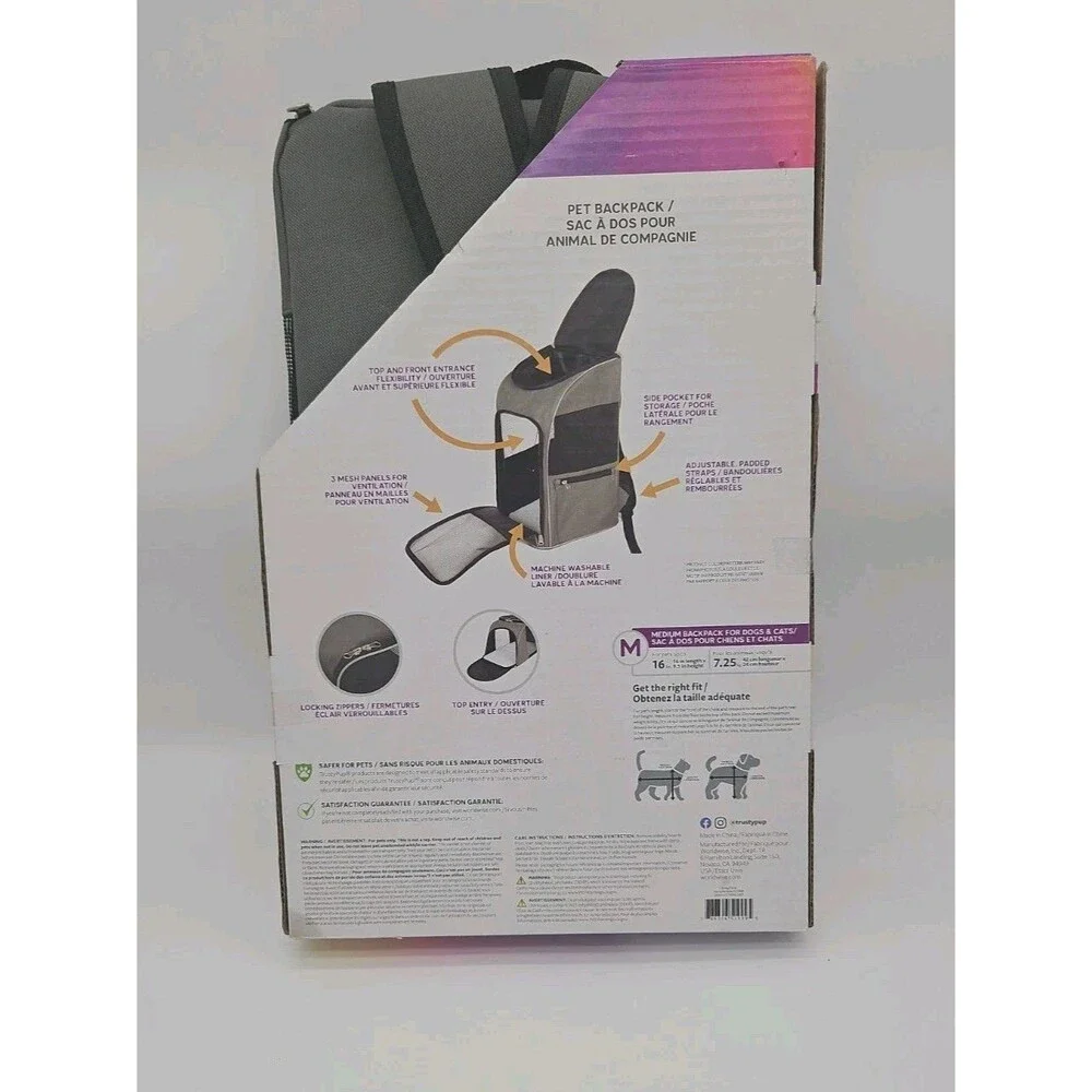 Pet Cat Dog Puppy Medium Carrier Travel Backpack Bag for Travel Breathable Mesh